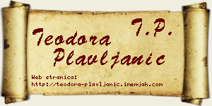 Teodora Plavljanić vizit kartica